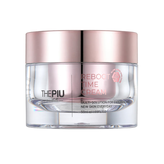 REBOOT TIME CREAM | Straffende, perfektionierende 24H Gesichtspflege mit Rosenwein, Ferment aus Rotem Ginseng & 20 wertvollen pflanzlichen Anti-Aging Wirkstoffen