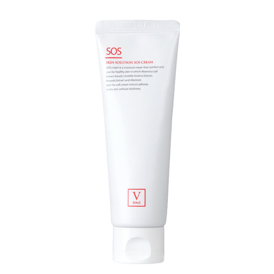 SKIN SOLUTION SOS CREAM | Professionelle 24H Intensivpflege mit 71% naturreinem Aloe Vera, Centella Asiatica Extrakt, Allantoin, Kamille & Ringelblume (geschädigte, dünner werdende und/oder Rosacea Haut)