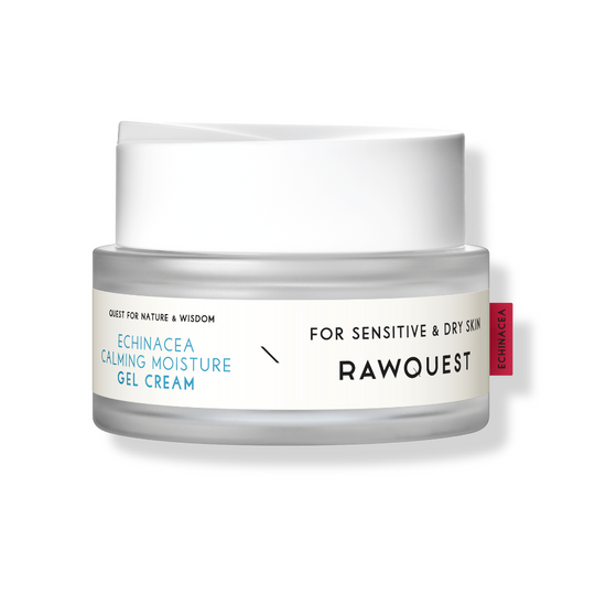 ECHINACEA CALMING MOISTURE GEL CREAM <br>Aufpolsternde 24H Gesichtspflege mit Echinacea, Multi-Hyaluron & patentiertem Hydrocell-QS™ Wirkstoffkomplex (reife / feuchtigkeitsarme / empfindliche Haut)