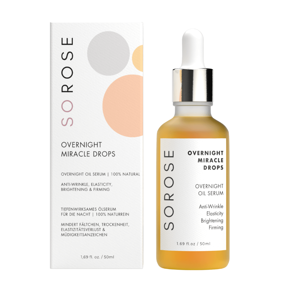 OVERNIGHT MIRACLE DROPS <br>Perfektionierendes Anti-Aging Overnight Ölserum mit Hagebuttenkernen & Cottinus | 100% naturrein-Shishi Cherie