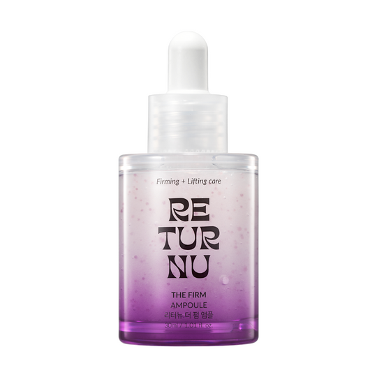 THE FIRM AMPOULE <br> Straffendes Ampoule-Serum mit Bakuchiol, 8-Peptidkomplex, botanischen Adaptogenen & Ferment aus der Jeju-Distel