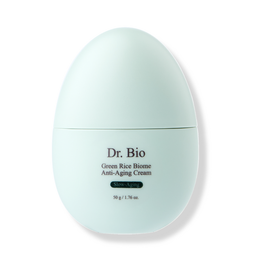 GREEN RICE BIOME ANTI-AGING CREAM <br>Probiotische 24H Anti-Aging Gesichtspflege mit patentiertem DermaBiome™ Komplex, fermentiertem Grünreisextrakt & Biotin