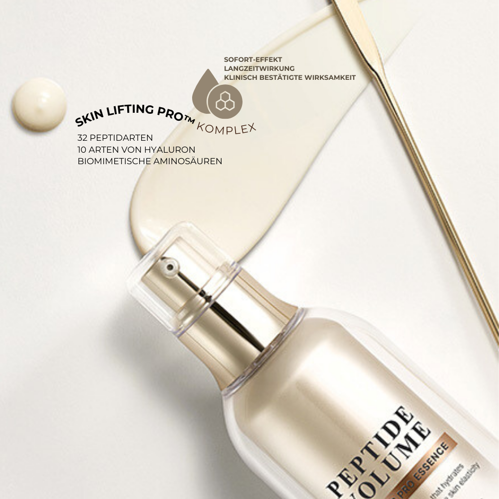 PEPTIDE VOLUME LIFTING PRO ESSENCE - Hochwirksames Lifting-Serum mit 32 Peptidarten, 10-Hyaluron Komplex, biomimetischen Aminosäuren, Antioxidantien & barrierestärkenden Lipiden (patentierte Formel mit Sofort- & Langzeitwirkung)_Shishi Chérie 2