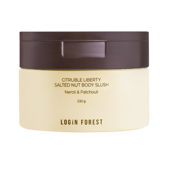 SALTED NUT BODY SLUSH <br>Straffendes Körperpeeling mit Vitamin C & Bergamotte Hydrolat (Neroli, Jasmin, Vetiver & Weißer Moschus Duft | „Peel & Oil“ Textur)