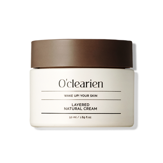 LAYERED NATURAL CREAM <br>Aufbauende & Anti-Aging 24H Gesichtspflege mit Squalan, Hyaluronsäure, Niacinamid, Adenosine & Extrakten aus Akebie und Centella Asiatica