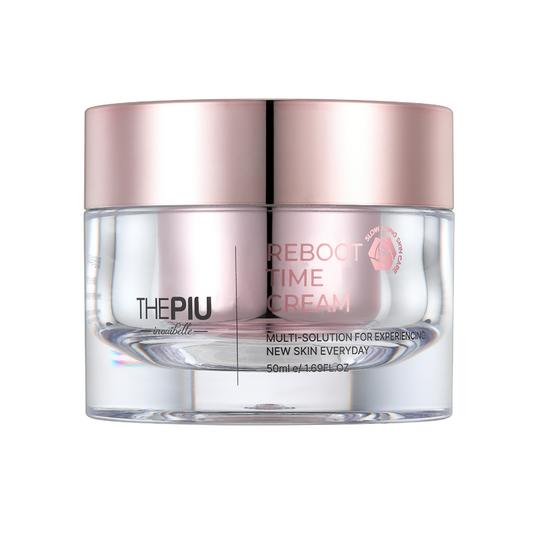 REBOOT TIME CREAM <br>Straffende, perfektionierende 24H Gesichtspflege mit Rosenwein, Ferment aus Rotem Ginseng & 20 wertvollen pflanzlichen Anti-Aging Wirkstoffen