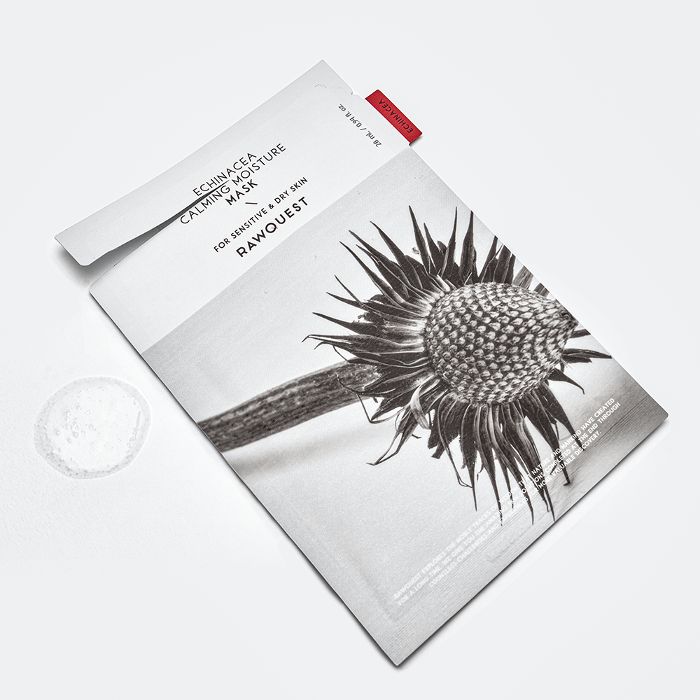 ECHINACEA CALMING MOISTURE MASK |  Aufbauende Booster-Tuchmaske mit Echinacea & patentiertem Hydrocell-QS™ Wirkstoffkomplex_Shishi Chérie 2