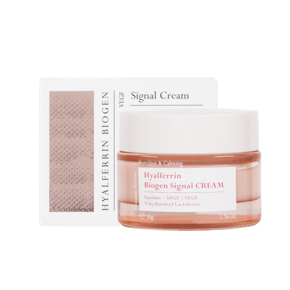 HYALFERRIN™ BIOGEN SIGNAL CREAM <br> Perfektionierende 24H Anti-Aging Gesichtspflege mit Lactoferrin, Multi-Peptiden, Ceramide NP & Betain-Shishi Cherie