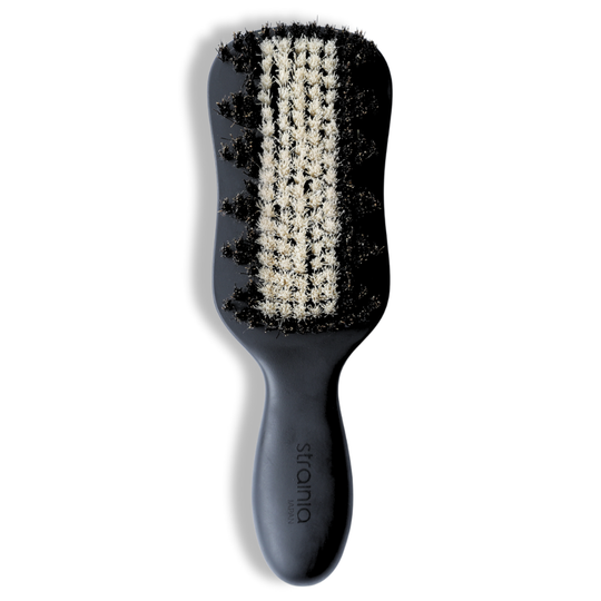 SILK CARE BRUSH PREMIUM <br>Handgefertigte japanische glättende & pflegende Haarbürste mit 100% reiner Seide (besonders hoher Seidenanteil, erweiterte Bürstenfläche & optimierte Borstenarchitektur)