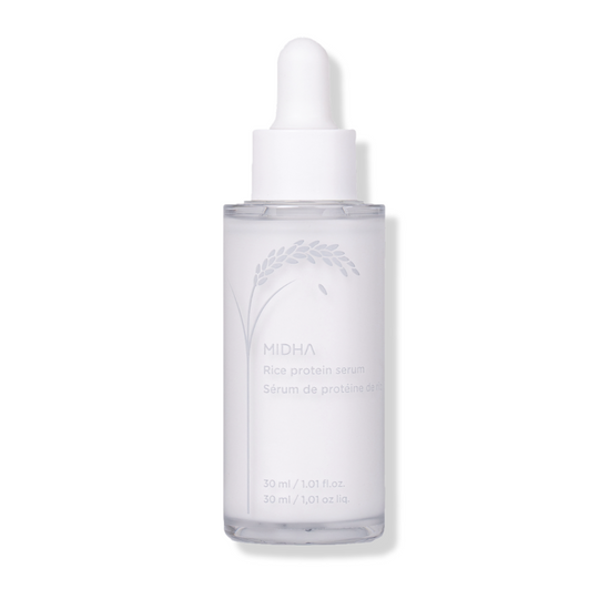 RICE PROTEIN SERUM <br>Hautfestigendes & beruhigendes Serumkonzentrat mit patentiertem Wirkstoffkomplex aus Gochang-Reisferment, 4 Proteinen & Multi-Ceramide