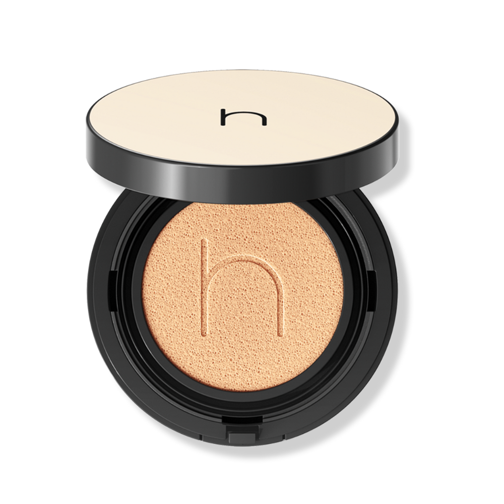 AQUA GLOW ZERO FIT CUSHION SPF50+/ PA++++ <br>Perfektionierendes Serum Make-up mit "Waterless Beauty" Formel für bessere Hautverträglichkeit & intensive Hydration (Farbe 02 Natural für helle bis mittlere Hauttypen)-Shishi Cherie