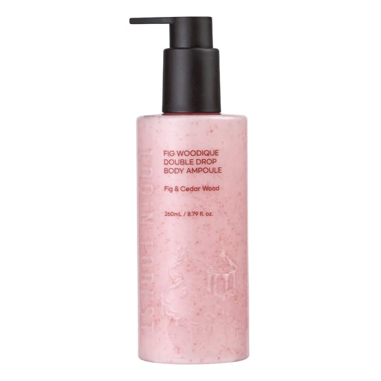 DOUBLE DROP BODY AMPOULE | Perfektionierendes Ampoule-Körperserum mit Hibiskusblütenextrakt & Squalan (Feige, Tuberose & Amber Duft)