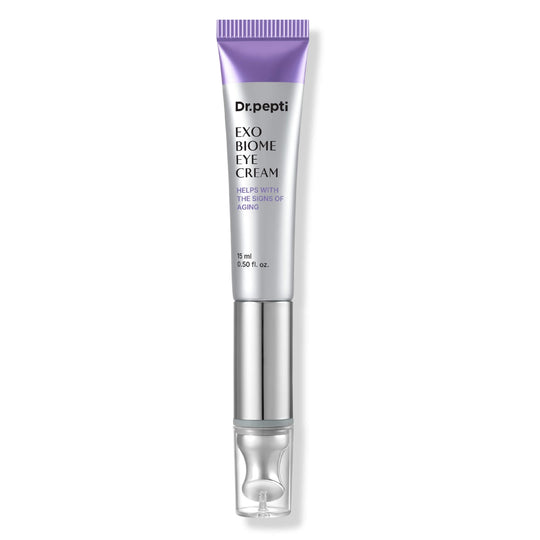 EXO BIOME EYE CREAM | Festigende Augencreme mit Exosomen, PDRN, 6-Peptid-Komplex & Bakuchiol (mit integriertem Smart Micro-Vibration Applicator)