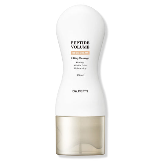 PEPTIDE VOLUME NECK CREAM | Hochwirksame Lifting-Pflege für Hals & Dekolleté mit 25 Peptidarten, niedermolekularem Kollagen & Ceramide NP (patentierte Formel mit Sofort- & Langzeitwirkung, integriertem Gua-Sha Applikator)