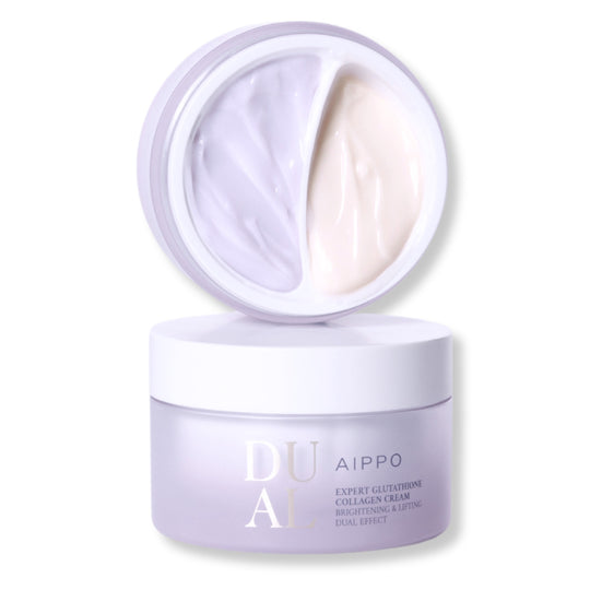 EXPERT DUAL COLLAGEN CREAM | 2-Phasen Anti-Aging Intensivpflege mit 5 Arten von pflanzlichem Kollagen, Multi-Peptiden, Vitamin C & Glutathion