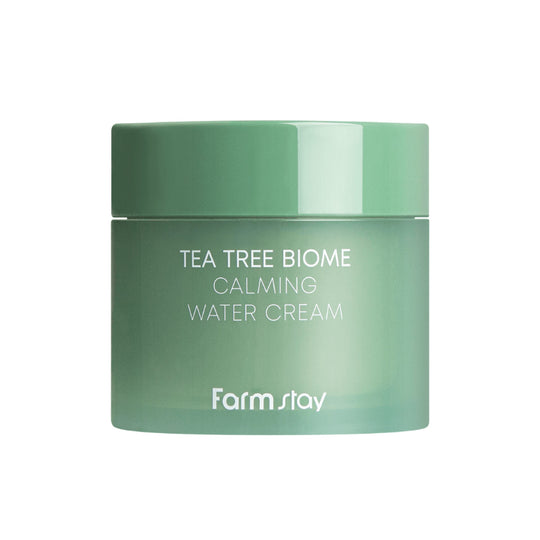 TEA TREE BIOME WATER CREAM | Mattierende & aufpolsternde 24H Gesichtspflege mit Teebaum Ferment & pflanzliche Biome auf Basis von Cica & Panthenol (sensible Mischhaut)