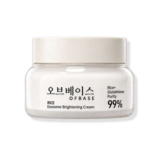RICE EXOSOME BRIGHTENING CREAM | Aufbauende & perfektionierende 24H Gesichtspflege mit Reis-Exosomen, 5 strukturellen Peptiden, 8-Hyaluron-Komplex & Squalan