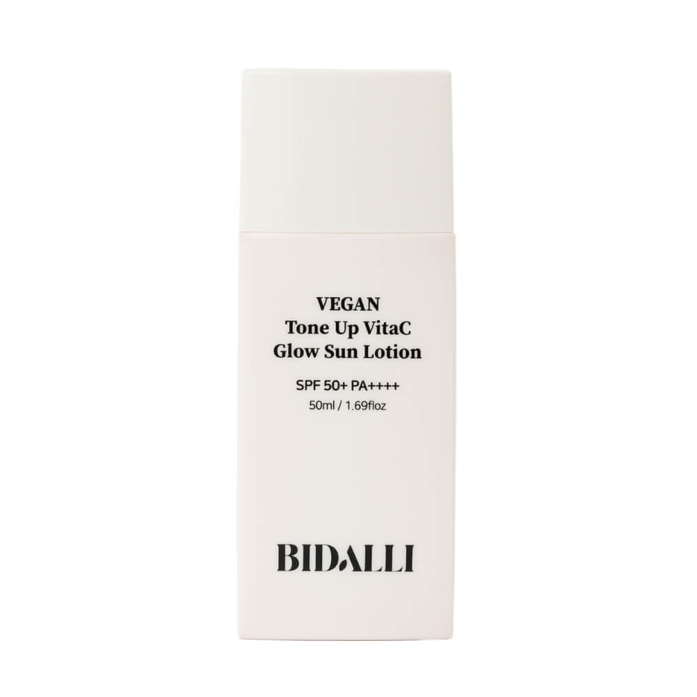 VEGAN TONE UP VITA-C GLOW SUN LOTION SPF50+/PA++++ <br>Hautton optimierender Sonnenschutz mit Madecassoside, Sanddorn Blütenwasser & Vitamin C-Shishi Cherie