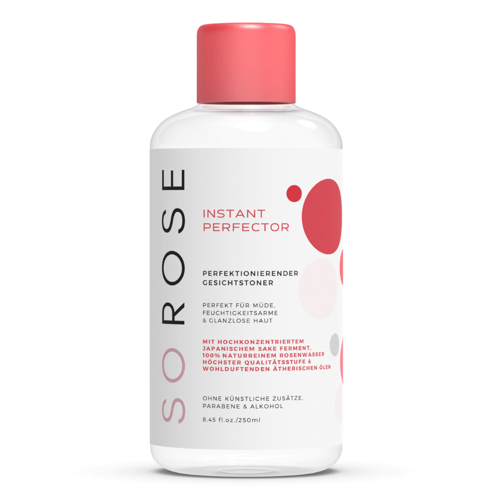 INSTANT PERFECTOR TONER <br>Perfektionierender Gesichtstoner mit Rosenwasser & japanischem Sake Ferment-Shishi Cherie