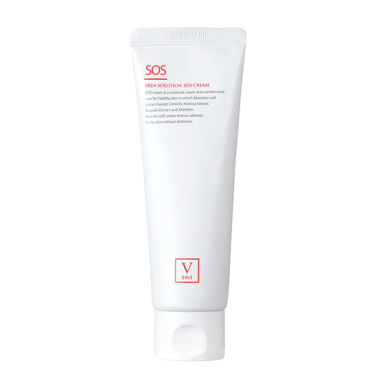 SKIN SOLUTION SOS CREAM <br> Professionelle 24H Intensivpflege mit 71% naturreinem Aloe Vera, Centella Asiatica Extrakt, Allantoin, Kamille & Ringelblume (geschädigte, dünner werdende und/oder Rosacea Haut)