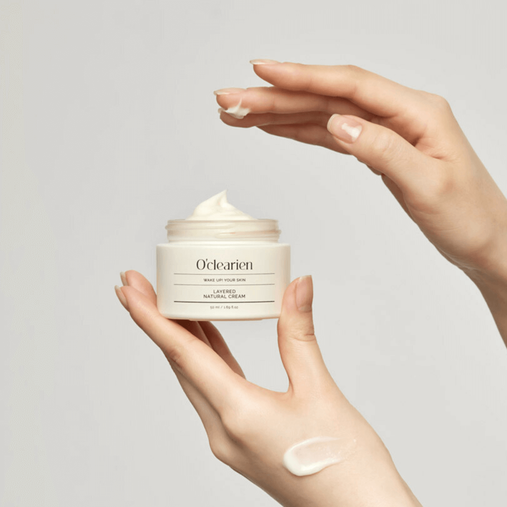 LAYERED NATURAL CREAM <br>Aufbauende & Anti-Aging 24H Gesichtspflege mit Squalan, Hyaluronsäure, Niacinamid, Adenosine & Extrakten aus Akebie und Centella Asiatica-Shishi Cherie