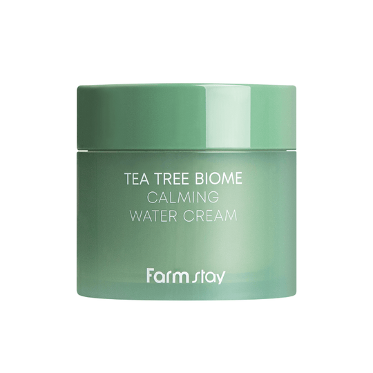 TEA TREE BIOME WATER CREAM <br>Mattierende & aufpolsternde 24H Gesichtspflege mit Teebaum Ferment & pflanzliche Biome auf Basis von Cica & Panthenol (sensible Mischhaut)