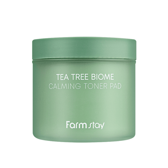 TEA TREE BIOME CALMING TONER PAD <br>2-in-1 Toner & Peeling Pads mit Teebaum Ferment & pflanzliche Biome auf Basis von Cica & Panthenol (sensible Mischhaut)