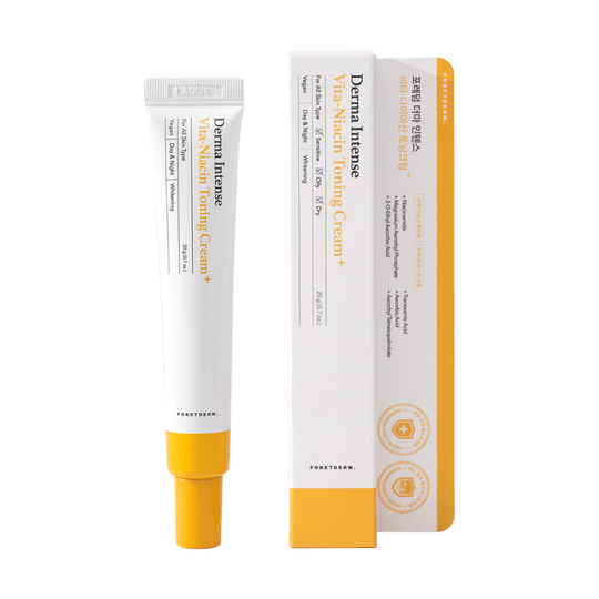 DERMA INTENSE VITA-NIACIN TONING CREAM <br> Hochwirksames Gesichtscreme-Konzentrat mit Niacinamid, Tranexamsäure, Vitamin E & Alpha Bisabolol (bei geschädigter Haut, Rosacea, Pigmentstörungen & fahlem Teint)