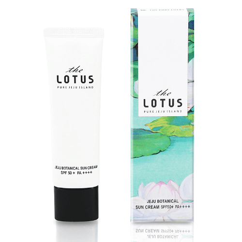 JEJU BOTANICAL SUN CREAM SPF50+ / PA+++ <br>Sonnenschutz Pflege mit Extrakten aus dem Weissen Jeju Lotus <br> Anti-Aging Wirkung & besonders hautfreundliche Formel
