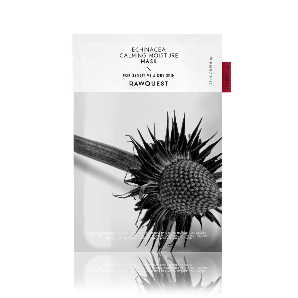 ECHINACEA CALMING MOISTURE MASK SET <br> Aufbauende Booster-Tuchmaske mit Echinacea & patentiertem Hydrocell-QS™ Wirkstoffkomplex (5 Stück)-Shishi Cherie